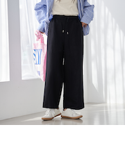 接触冷感リネンレーヨンワイドパンツ（WEB限定サイズ）