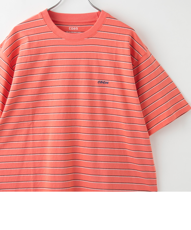 USAコットンcoenロゴボーダーTシャツ