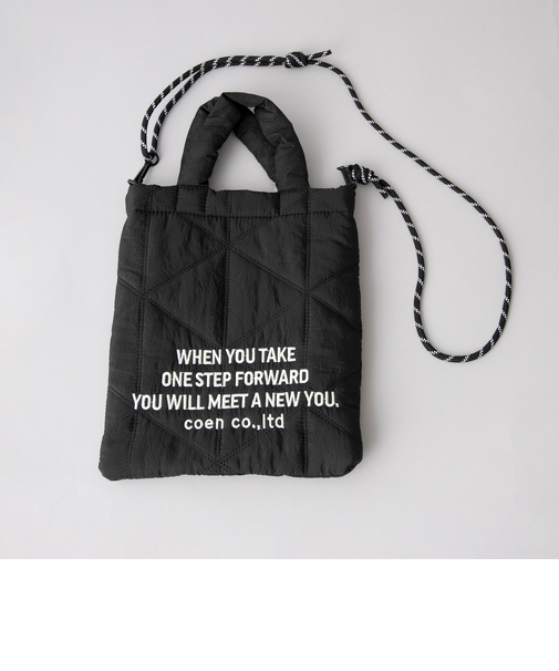 【ギフトにおすすめ/新色追加】ロゴ刺繍 幾何柄 キルト2wayショルダーバッグ