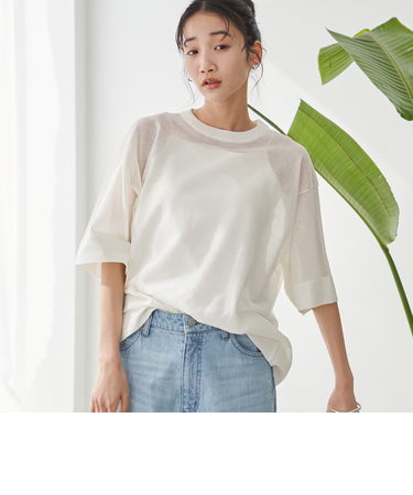サラコシアーサマーニットビッグTシャツ