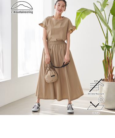 【C.mt】ポーチ付きフリルTEE＆スカート（セットアップ）