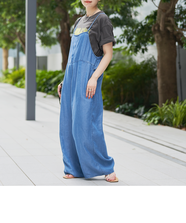 ライトデニムキャミサロペット