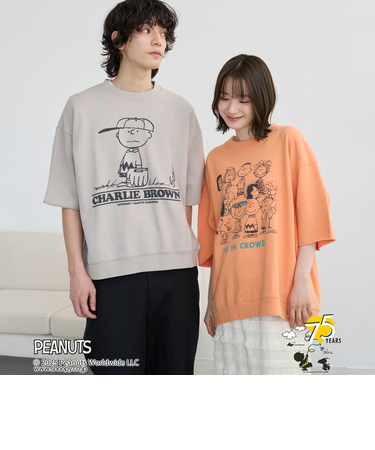 PEANUTS(ピーナッツ)×coen 半袖プリントスウェット