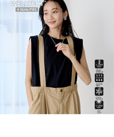 【WELLTECT】 USAコットンタックノースリーブTシャツ