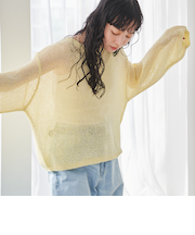 テープヤーンメッシュプルオーバー