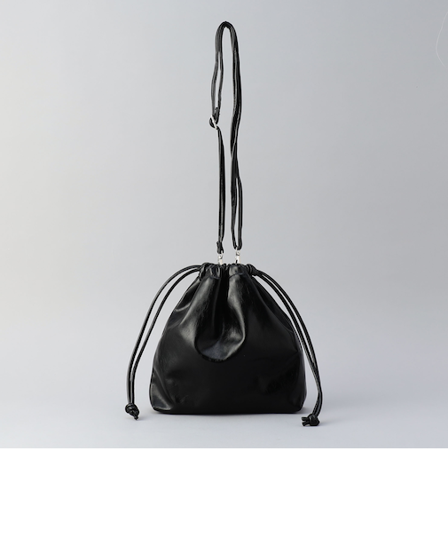 メタリック巾着ショルダー