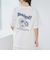 フラワーモチーフバックプリントTシャツ