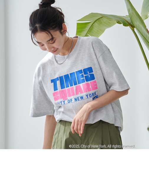 ROCK STANLEY（ロックスタンレー）別注 NYC ハーフスリーブTシャツ（ライトグレー）