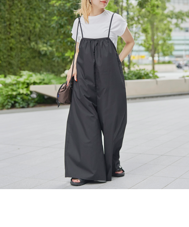 【セットアイテム】フレンチスリーブ Tシャツ&ギャザーサロペット セット