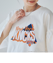 NBA別注 フレアスリーブロゴプリントTシャツ