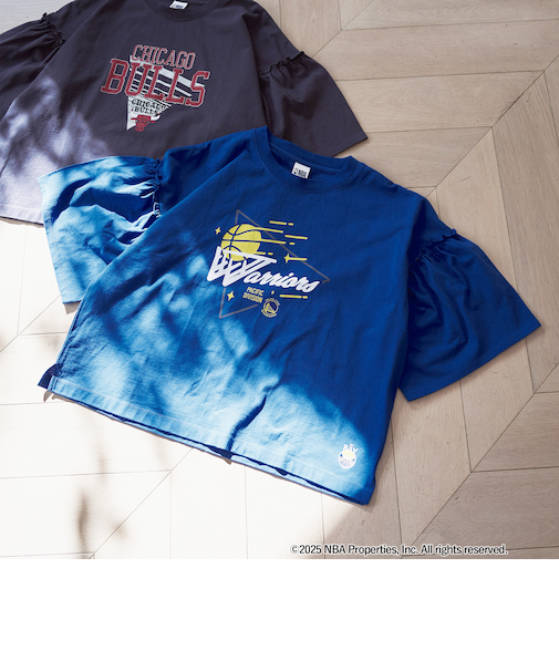 NBA別注 フレアスリーブロゴプリントTシャツ