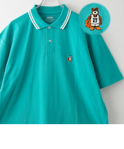 ワンポイントベア刺繍カノコポロシャツ