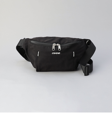 【ワンポイントロゴ】コットンナイロンツイルショルダーバッグ