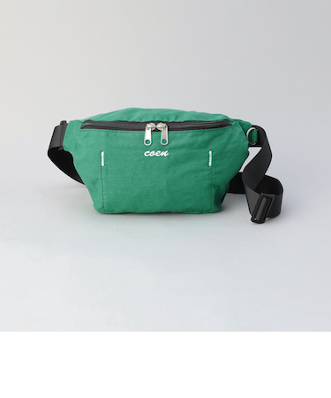 【ワンポイントロゴ】コットンナイロンツイルショルダーバッグ