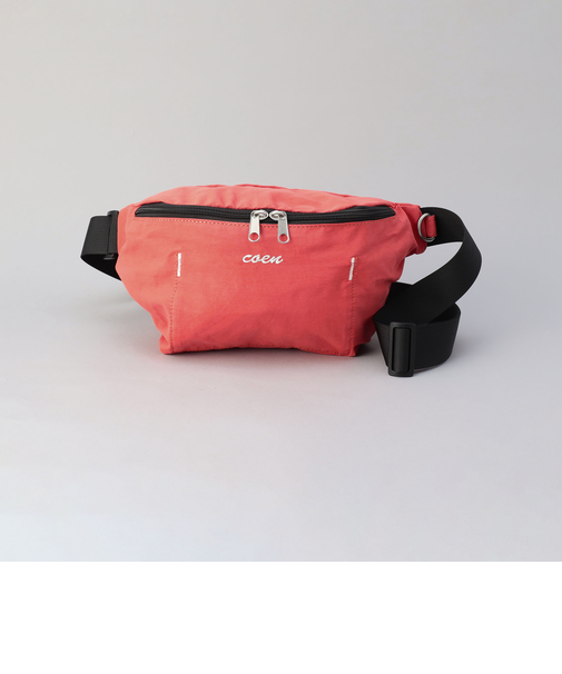 【ワンポイントロゴ】コットンナイロンツイルショルダーバッグ