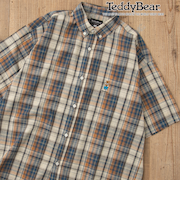 Teddy Bear(テディベア）別注ハーフスリーブボタンダウンシャツ（ベージュ）【EC限定サイズ】