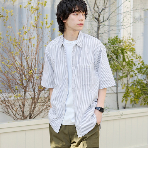 リネンコットンショートスリーブシャツ