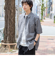 リネンコットンショートスリーブシャツ