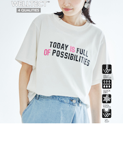 【UVカット・接触冷感】WELLTECT  USA ロゴプリントTシャツ