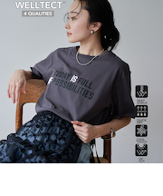 【UVカット・接触冷感】WELLTECT USA ロゴプリントTシャツ