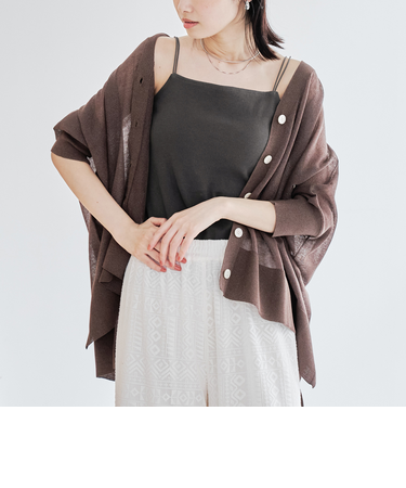 スクエアリブカップ付きキャミソール