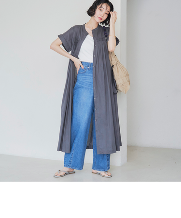 MARKET（マーケット）タック前開きワンピース