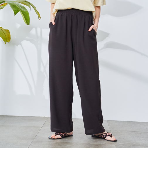 【接触冷感】ドライタッチイージーワイドパンツ