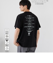 【WELLTECT】プリントTシャツ　ー吸水速乾/接触冷感/UVカット/遮熱ー