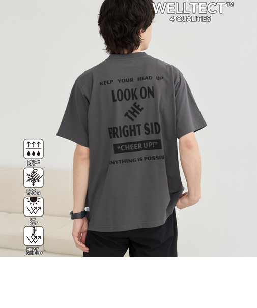 【WELLTECT】プリントTシャツ　ー吸水速乾/接触冷感/UVカット/遮熱ー