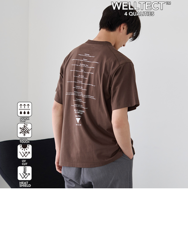 【WELLTECT】プリントTシャツ　ー吸水速乾/接触冷感/UVカット/遮熱ー