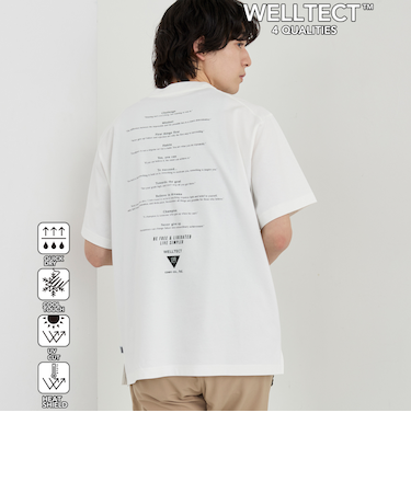 【WELLTECT】プリントTシャツ　ー吸水速乾/接触冷感/UVカット/遮熱ー