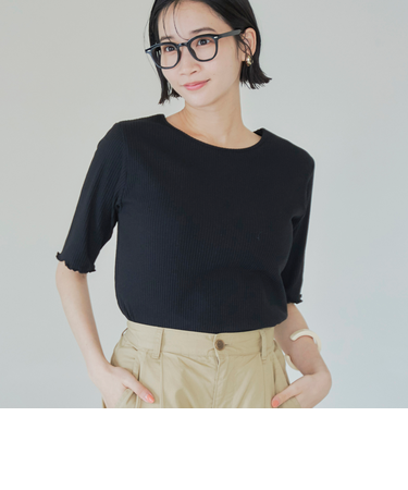 メロークルーリブTシャツ