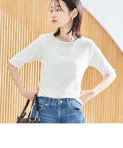 メロークルーリブTシャツ