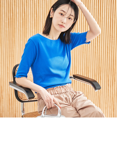 メロークルーリブTシャツ