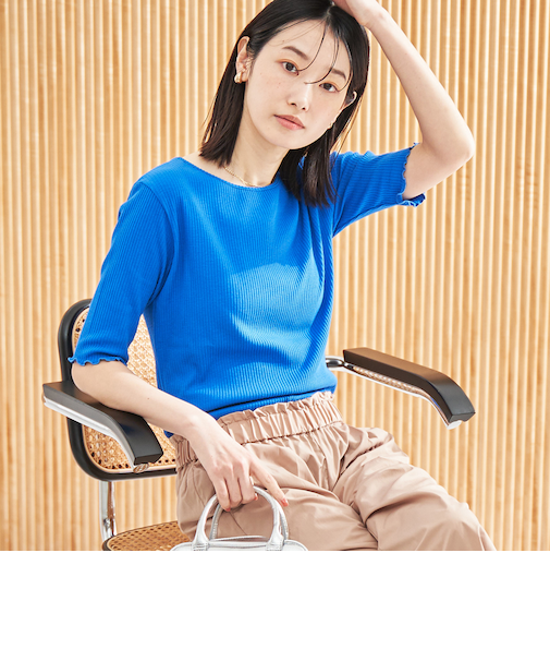 メロークルーリブTシャツ