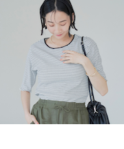 メロークルーリブTシャツ