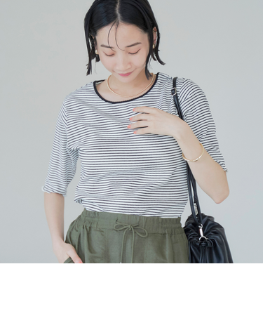 メロークルーリブTシャツ