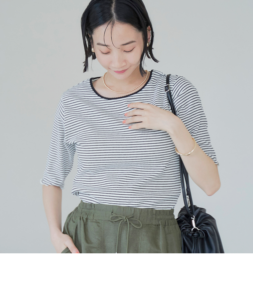 メロークルーリブTシャツ
