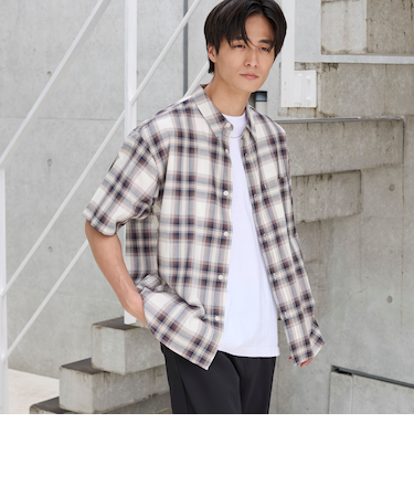 アソートチェックパナマシャツ