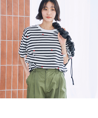 SunnySports（サニースポーツ）別注ハート刺繍Tシャツ