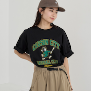 カレッジアニマルプリントTシャツ