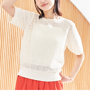 レースサマーニットプルオーバー