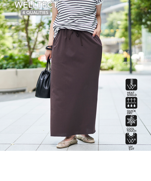 【接触冷感・UVカット】WELLTECT USA ナロースカート