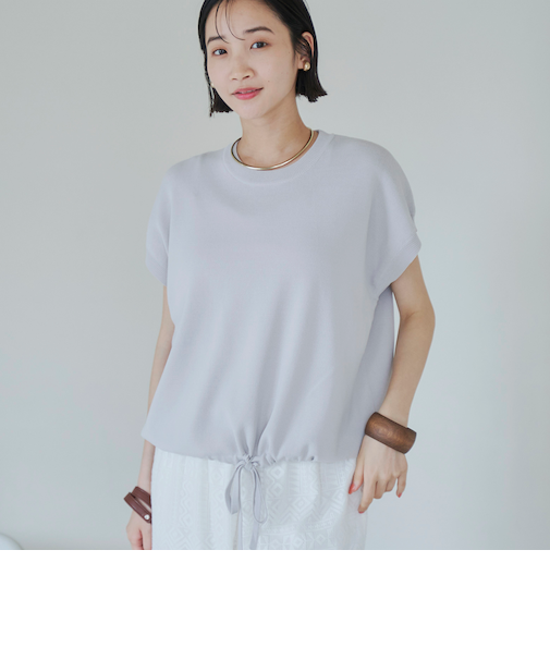 【UVカット】ドライレーヨンサマーニットプルオーバー