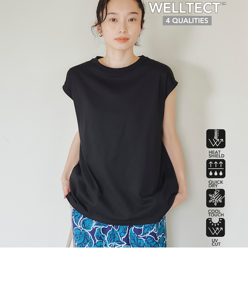 【UVカット・接触冷感】WELLTECT USA ノースリーブTシャツ