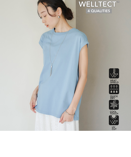 【UVカット・接触冷感】WELLTECT USA ノースリーブTシャツ