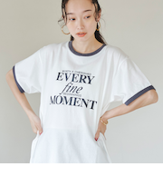 発砲ロゴ アソート プリントリンガーTシャツ