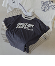 発砲ロゴ アソート プリントリンガーTシャツ