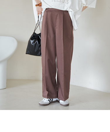 【接触冷感】イージービューティワイドパンツ(WEB限定サイズ)