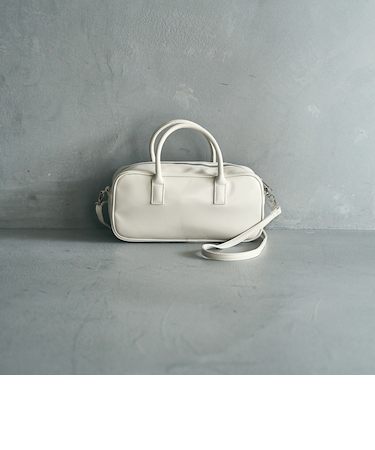 スクエアボストンショルダーバッグ